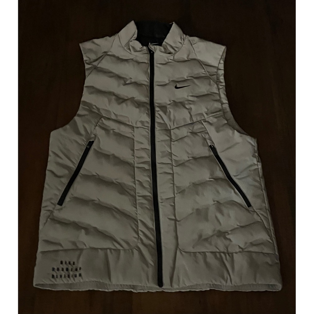 Nike Running Division Men's Reflective Puffer Vest Black Swoosh XS - Picture 11 of 12